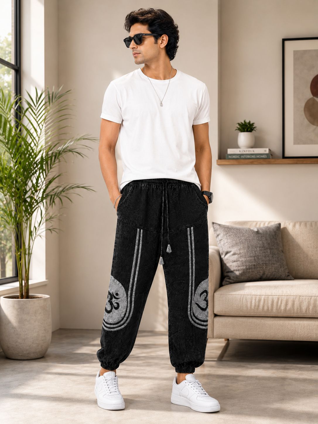 OM TROUSER – Unisex 100% Cotton Free Size Trousers | Handmade in Nepal